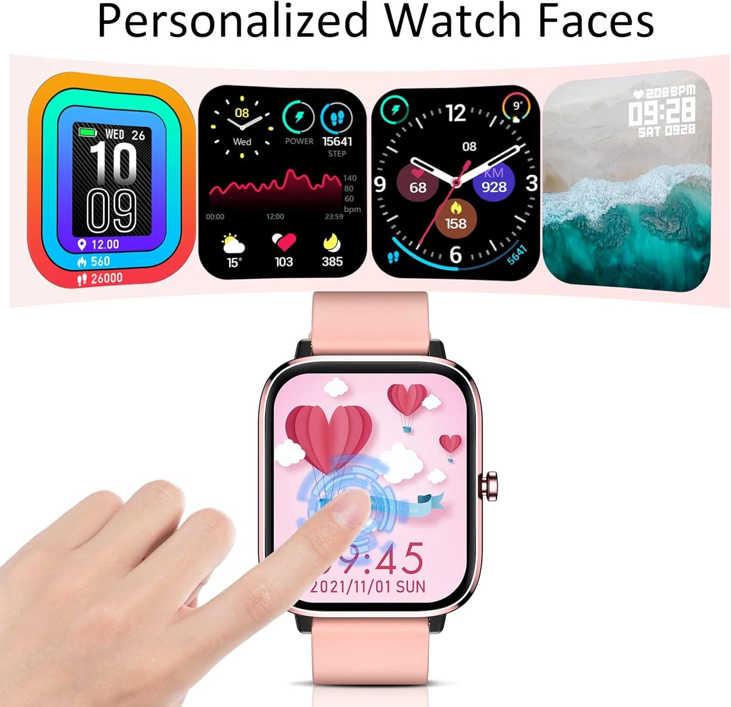1.85 Inch Smart Watch with Call Answering and Health Monitoring