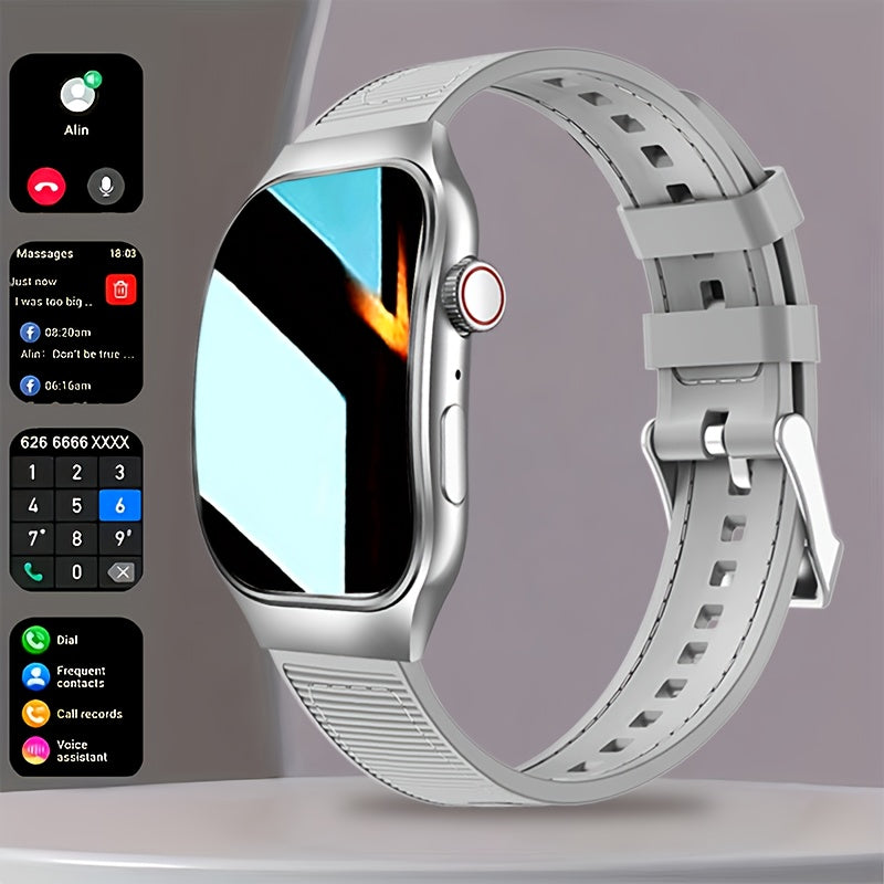 Unisex Curved Screen Smartwatch with Wi-Fi And Wi-Fi 5.2 - High Quality, 1.96" HD Display, 360° Panoramic View, Rechargeable Battery, Fitness Tracking, Outdoor Sports, Fashion Smartwatch, Health Monitoring, Streamlined Dial