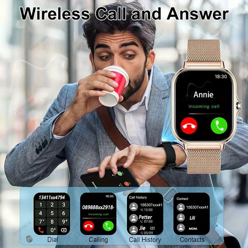 LED Smart Watch with Wireless Calling and Weather Alerts