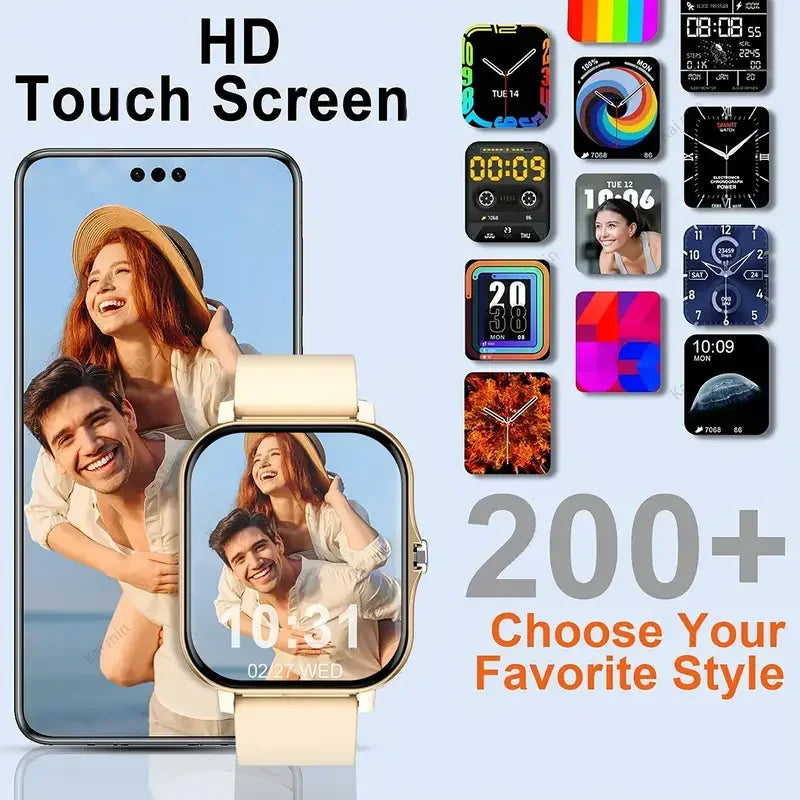2025 new smart watch, wireless voice, multi-sport mode, fitness tracker smart watch, unisex, holiday gift