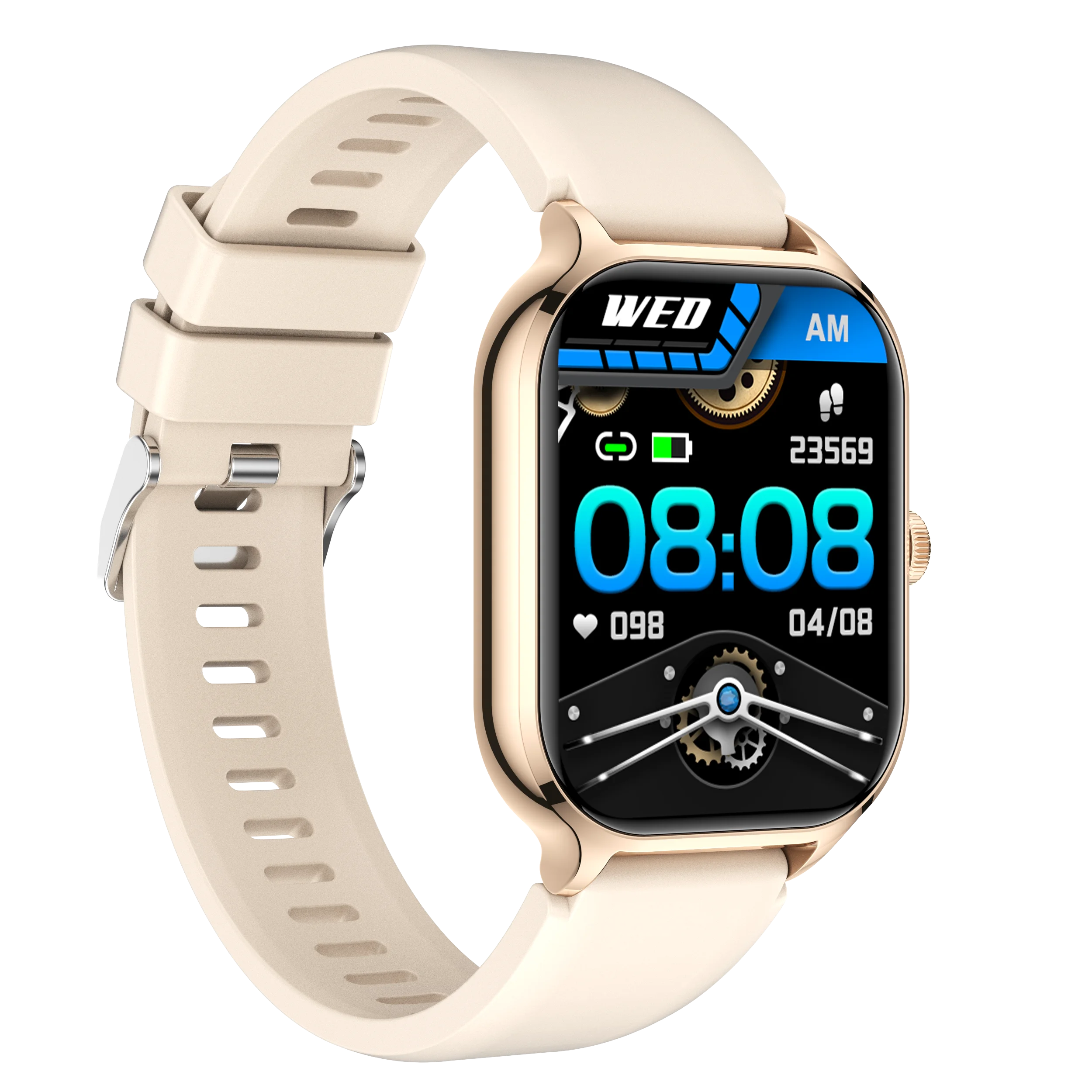 Smart watch with multiple sports modes, can make and receive calls, message reminders, health monitoring, compatible with Androi