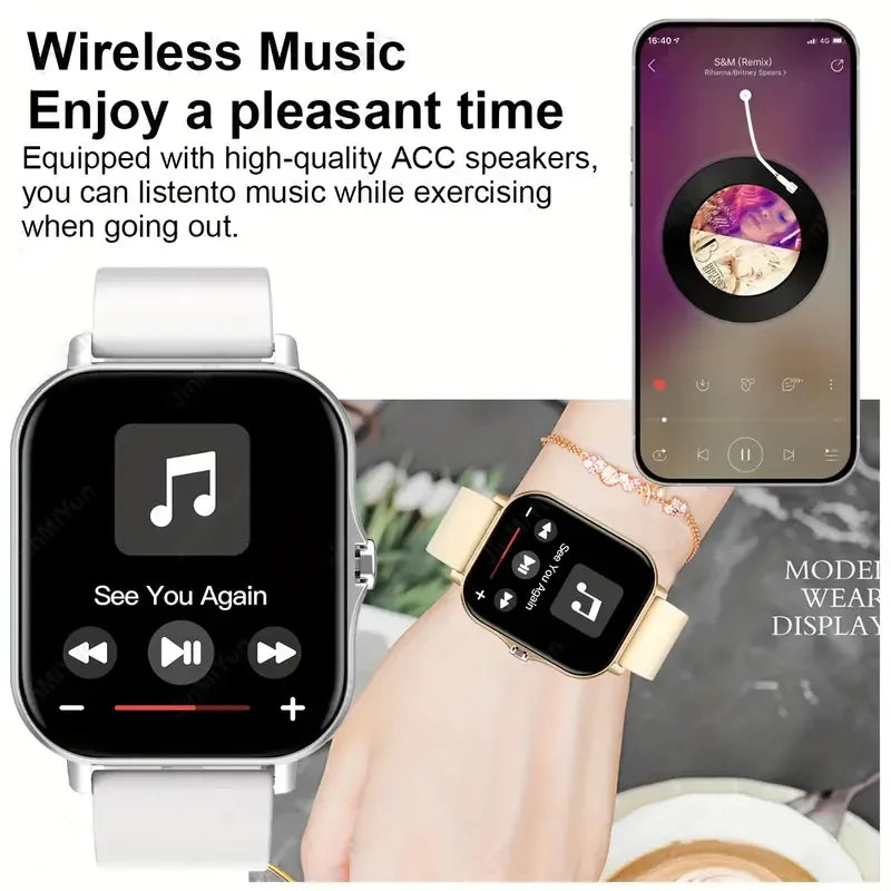 LAXASFIT 2025 Smart Watch 1.83 Inch HD Display Answer Make Call Message Preview Sport Modes DIY Dial Weather Forecast Men Women