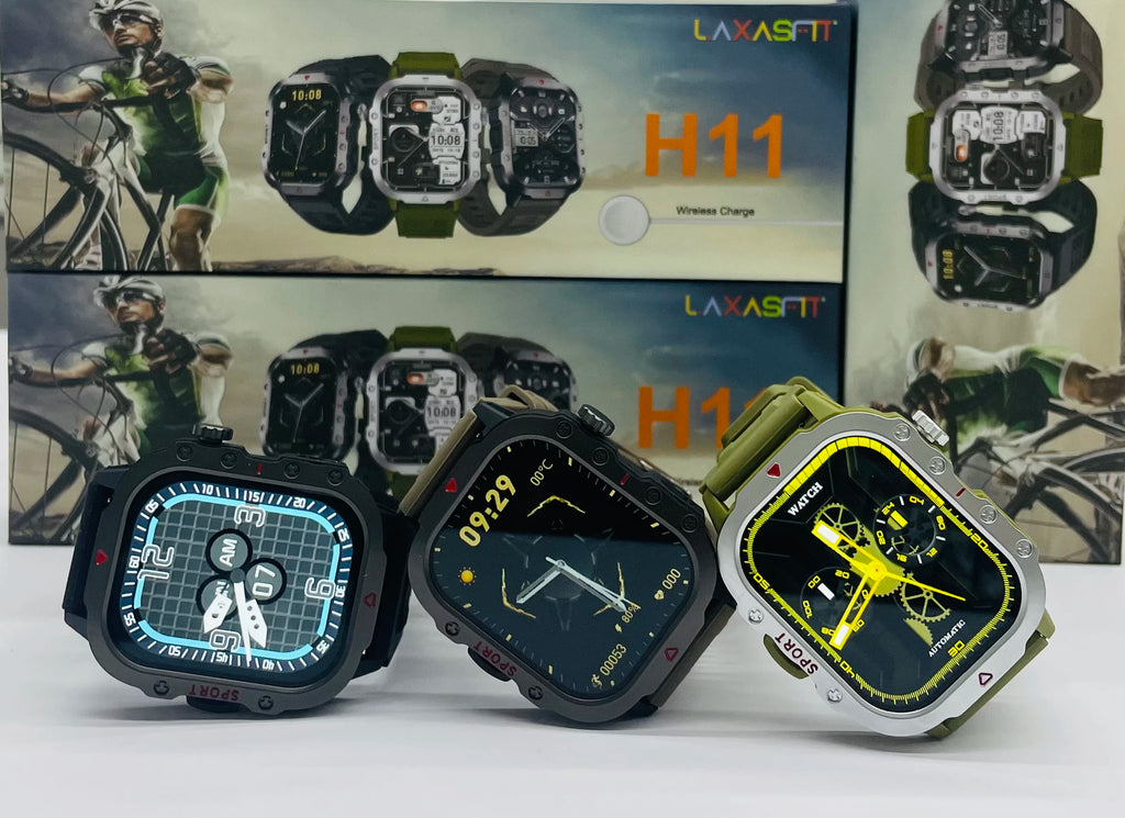 LAXASFIT Smart Watch Bluetooth Voice Call Smart Watch with LED Flashlight Health Monitor Outdoor Sports Smart Watch