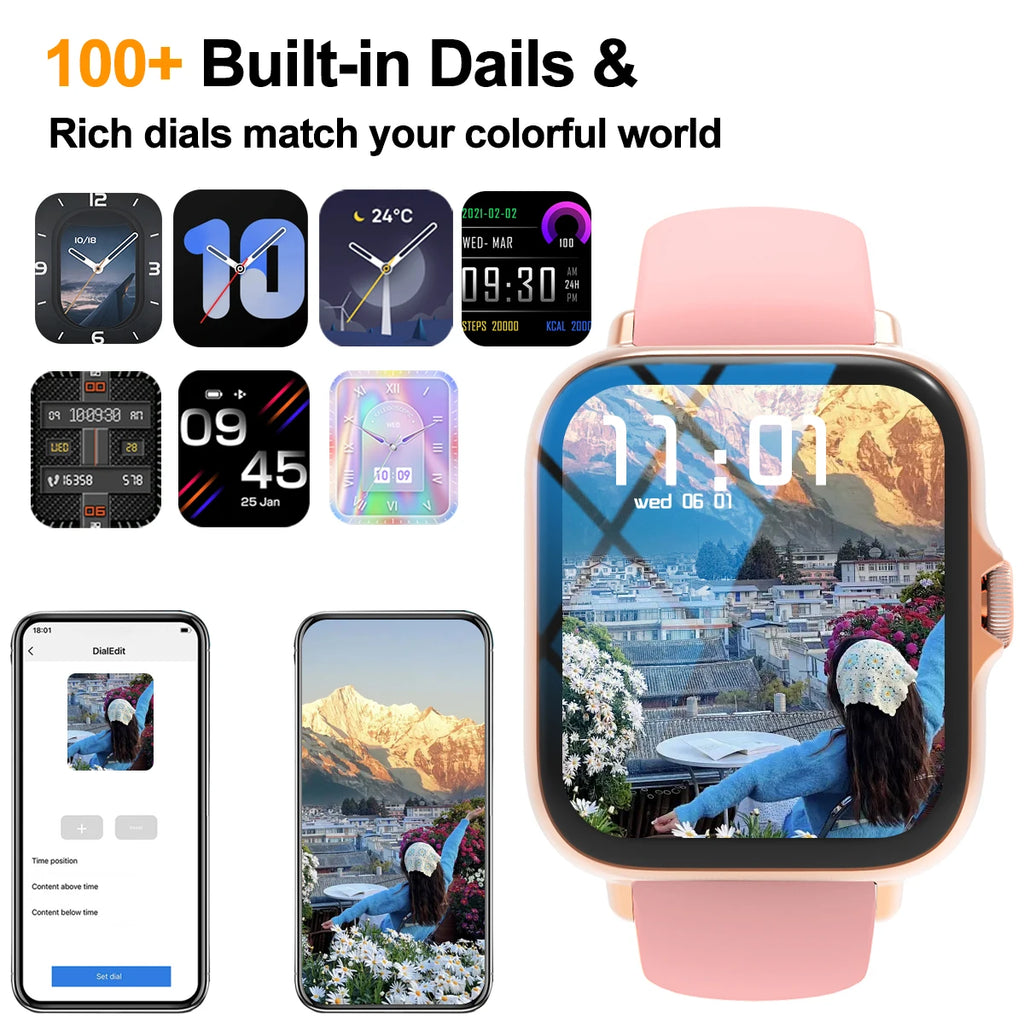 Hot Smart watch, can answer and make calls, multiple APP reminders, suitable for men and women, custom wallpaper