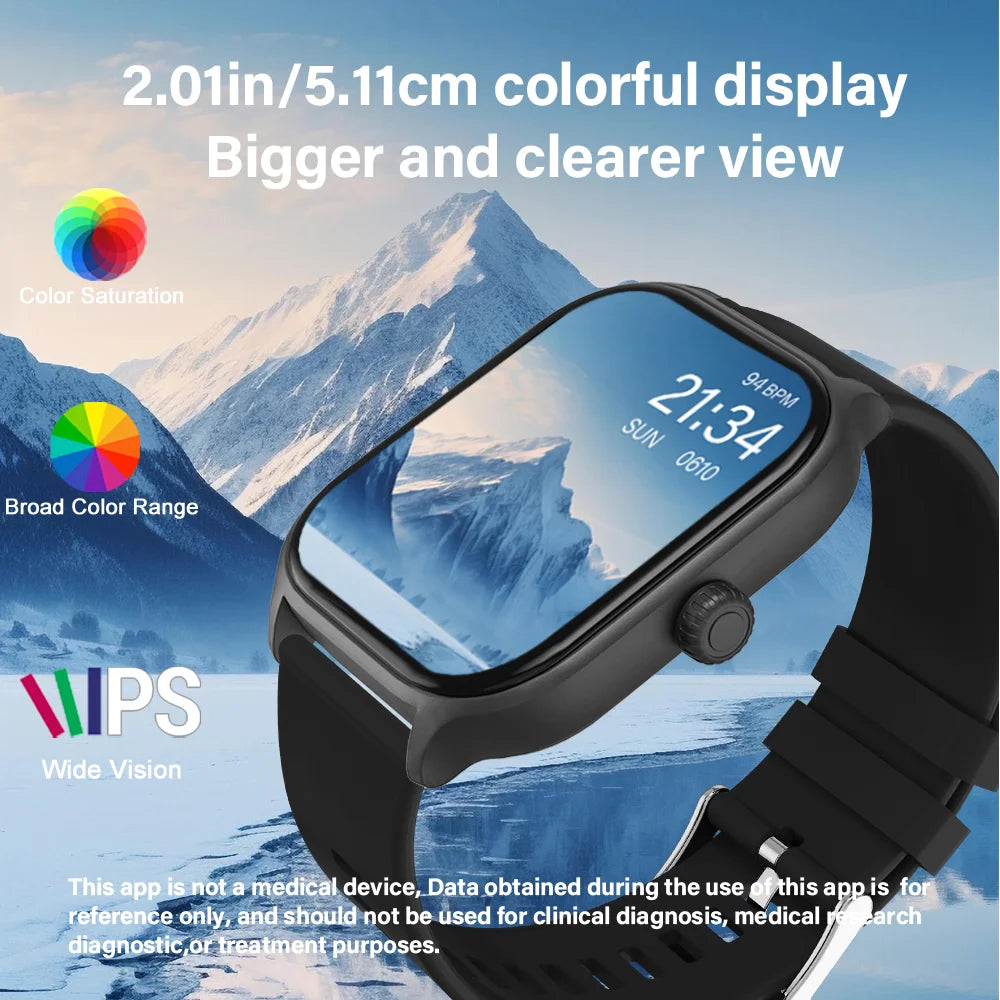 LAXASFIT 2025 New Smart Watch Bluetooth Call Men Women Watch Voice Assistant 100+ Sports Smart Watch for Android IOS