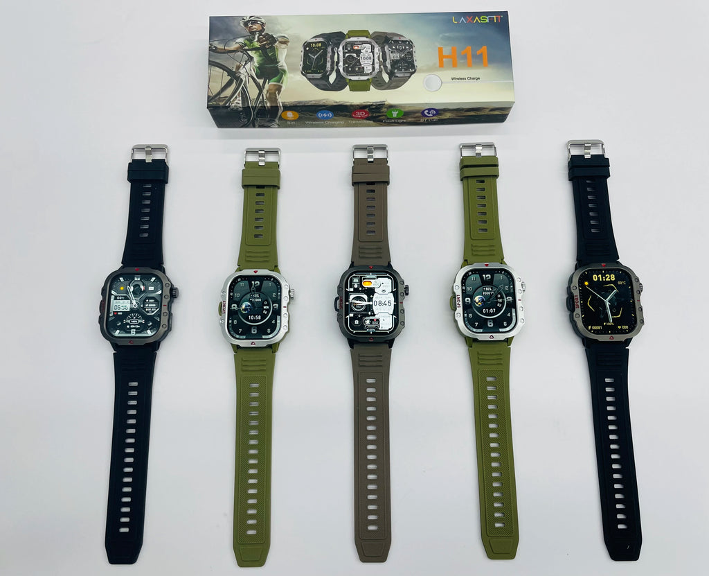 LAXASFIT Smart Watch Bluetooth Voice Call Smart Watch with LED Flashlight Health Monitor Outdoor Sports Smart Watch