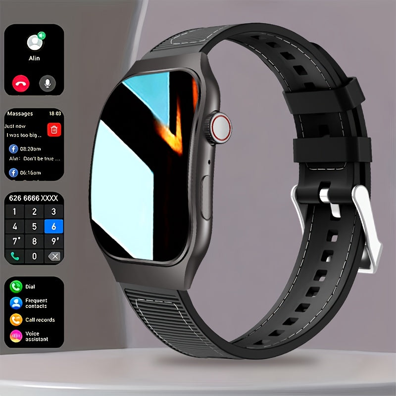 Unisex Curved Screen Smartwatch with Wi-Fi And Wi-Fi 5.2 - High Quality, 1.96" HD Display, 360° Panoramic View, Rechargeable Battery, Fitness Tracking, Outdoor Sports, Fashion Smartwatch, Health Monitoring, Streamlined Dial