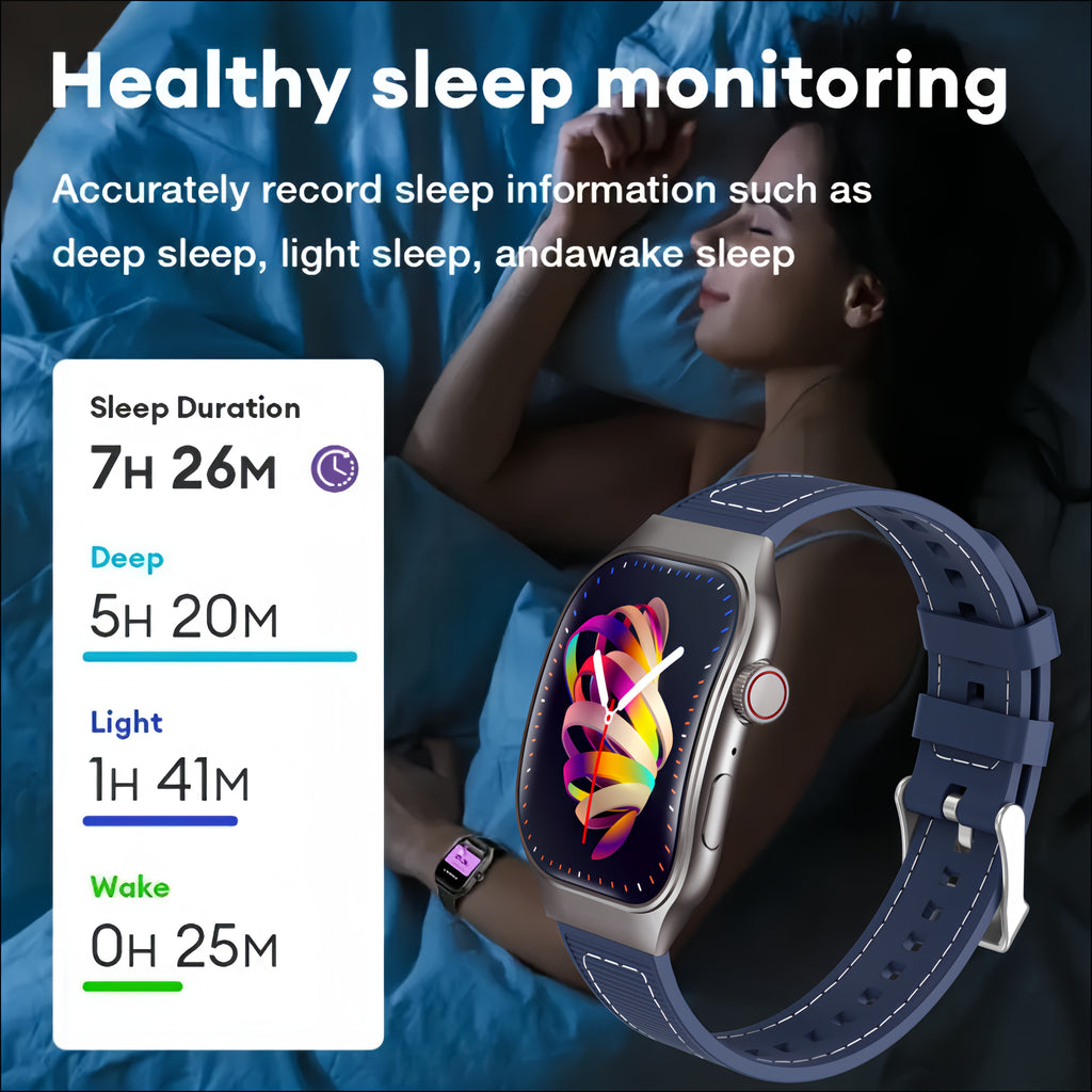 Unisex Curved Screen Smartwatch with Wi-Fi And Wi-Fi 5.2 - High Quality, 1.96" HD Display, 360° Panoramic View, Rechargeable Battery, Fitness Tracking, Outdoor Sports, Fashion Smartwatch, Health Monitoring, Streamlined Dial