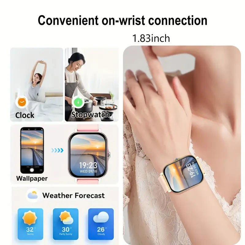 LED Smart Watch with Wireless Calling and Weather Alerts